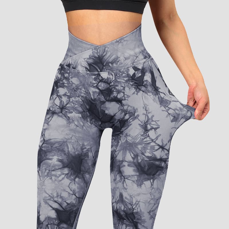 Fitness Yoga Pants Cross-dyed Hip-lifting Womens