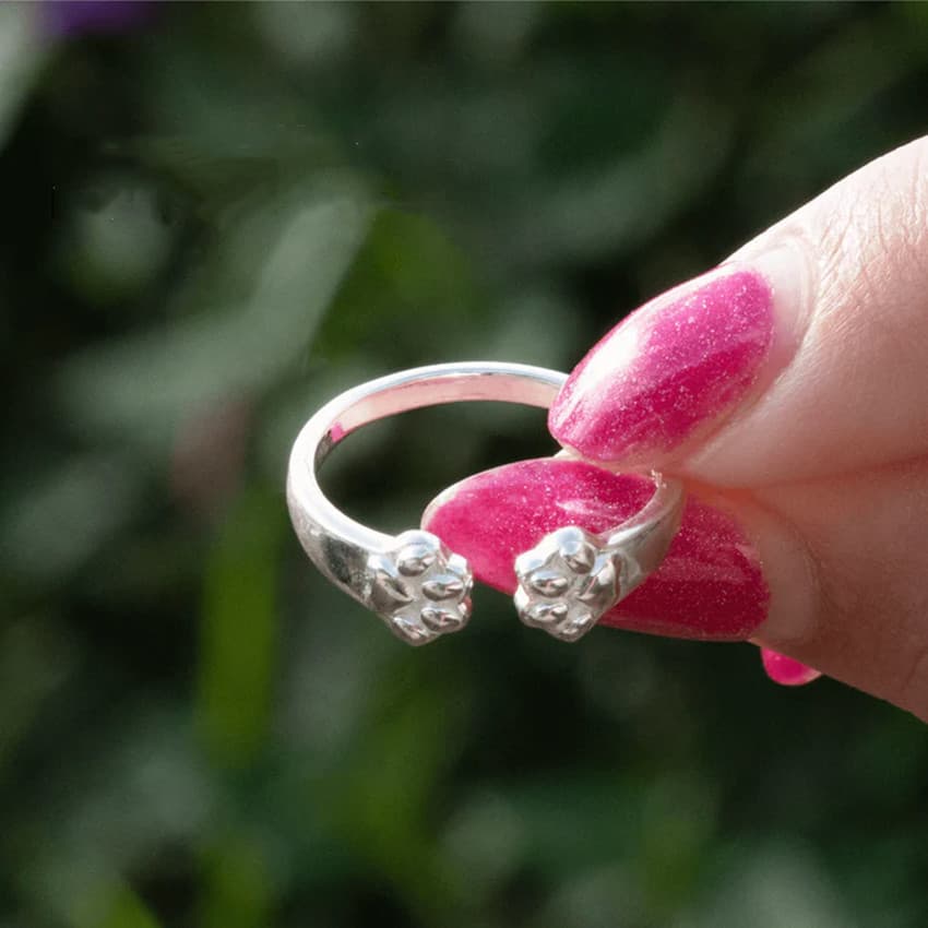 Simple and Cute Pet Paw Ring